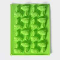 Форма для шоколада Доляна «Пасхальный кролик», силикон, 30×23 см, 16 ячеек, цвет МИКС Форма для шоколада Доляна «Пасхальный кролик», силикон, 30×23 см, 16 ячеек, цвет МИКС