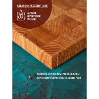 Доска разделочная Mаgistrо premium, торцевая, 28&times;28&times;3 см