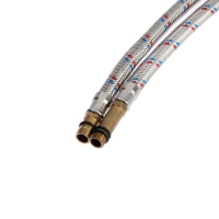 Подводка для смесителя ZEIN, гайка 1/2", штуцер М10, 100 см, ключ для монтажа, набор 2 шт Подводка для смесителя ZEIN, гайка 1/2", штуцер М10, 100 см, ключ для монтажа, набор 2 шт