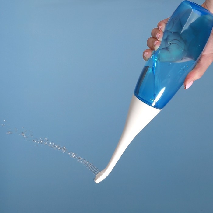 Портативный душ - биде, со сменной насадкой, 450 мл, цвет синий