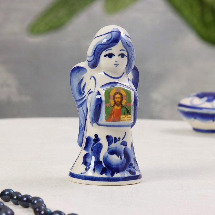 Сувенир &laquo;Ангел с иконой&raquo;, гжель, 12,5х5,5 см, микс