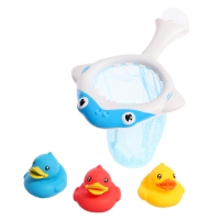 Набор игрушек для купания &laquo;Поймай уточку&raquo;, 1 сачок на присоске, 3 уточки, цвета МИКС