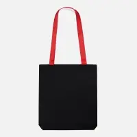 Шопер B4, черный с красными ручками