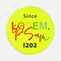 Наклейка тканевая Lunga Round, M, желтый неон