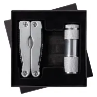 Набор Handmaster: фонарик и мультитул, серебристый Набор Handmaster: фонарик и мультитул, серебристый