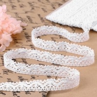 Кружево вязаное, 14 мм &times; 15 &plusmn; 1 м, цвет кипенно-белый