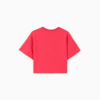 Футболка для девочки, цвет бубль-гум, рост 152 см