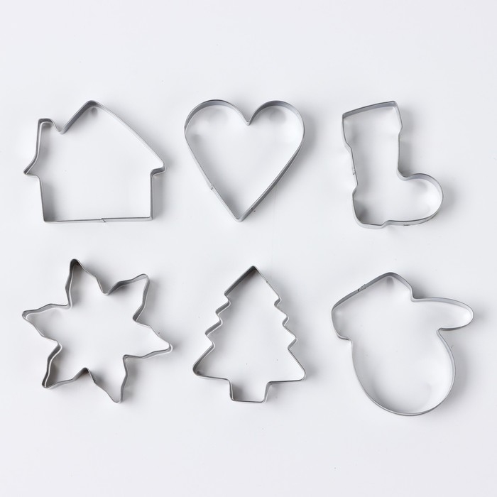 Новый год. Набор форм для печенья &laquo;Новогодний уют&raquo;, 6 шт