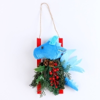 Новогоднее украшение «Дракон с елью», 22 см Новогоднее украшение «Дракон с елью», 22 см