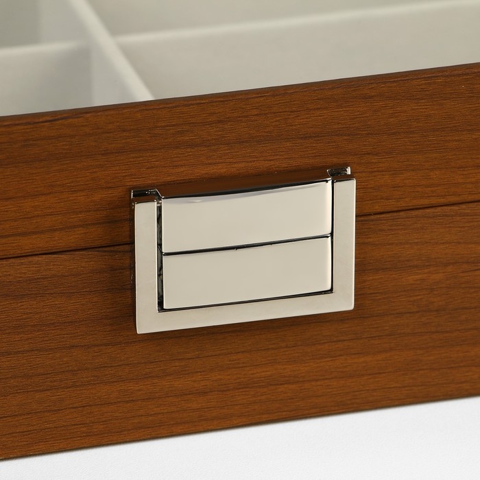 Подставка для украшений, дерево, 8 ячеек, 34,8&times;25,7&times;7,5 см, цвет серый