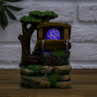 Фонтан "Ручей из бочонка" 10х14х18 см (с подсветкой) Фонтан "Ручей из бочонка" 10х14х18 см (с подсветкой)