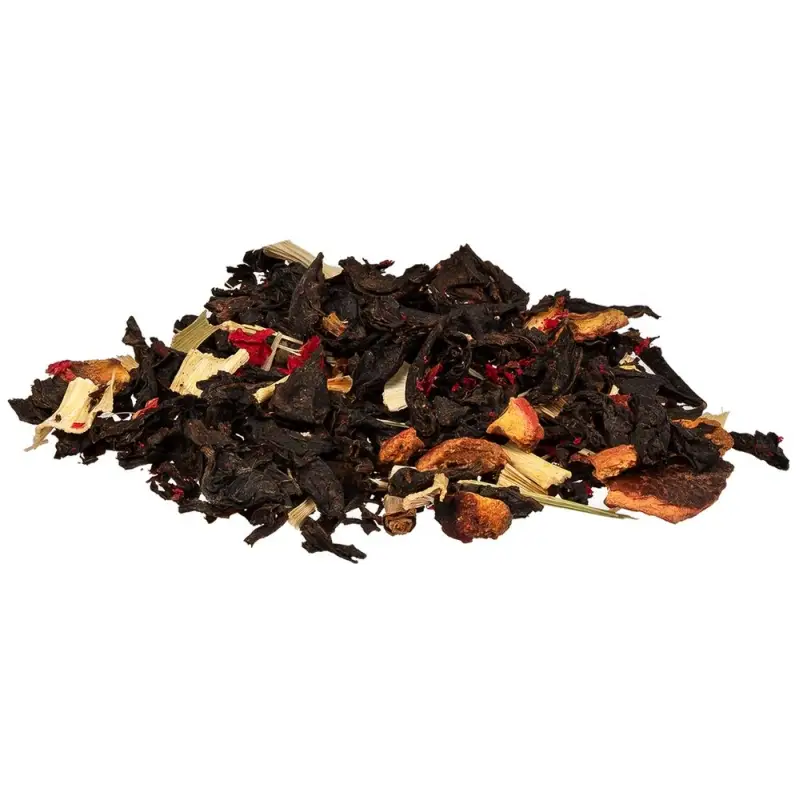 Чай &laquo;Сокочай&raquo;, мини, черный с соком ананаса, с кусочками ананаса, вишней, лемонграссом, цветками и коркой граната