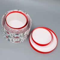 Набор коробок круглых 3 в 1 &laquo;Поздравляю с Новым Годом&raquo;, 18 х 18 х 13 см - 25 х 25 х15 см, Новый год