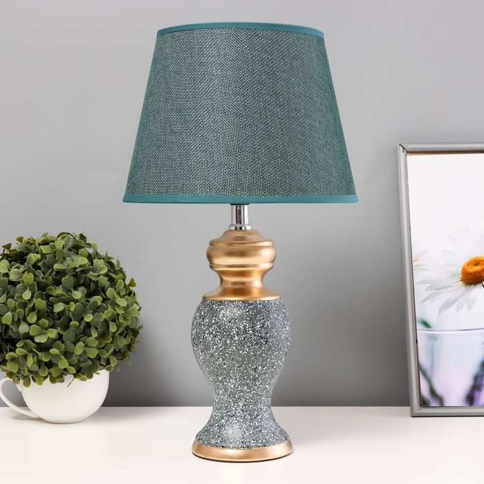 Настольная лампа Настольная лампа "Ламина" Е14 40Вт зелено-золотой 22х22х40 см