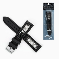 Ремешок для часов, 20 мм, силикон, l-20 см, черный Ремешок для часов, 20 мм, силикон, l-20 см, черный