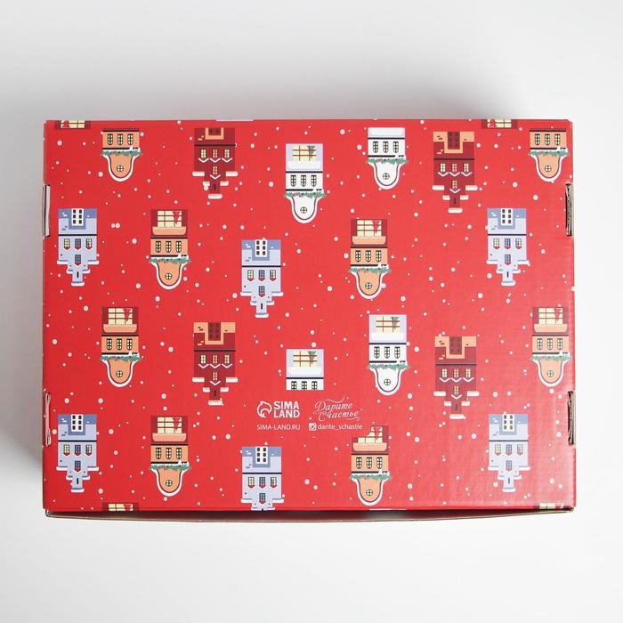 Коробка подарочная новогодняя складная &laquo;С Новым Годом&raquo;, 30,7 х 22 х 9,5 см, Новый год