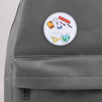 Значок пластиковый, с вставкой &laquo;Школьный&raquo;, d=5 см