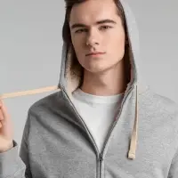 Толстовка унисекс на молнии Sherpa 280, серый меланж, размер M