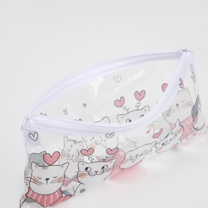 Косметичка-пенал на молнии, цвет прозрачный Косметичка-пенал на молнии, цвет прозрачный