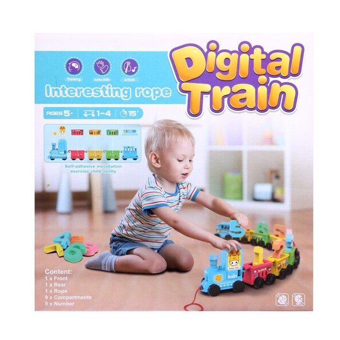 Каталка на веревке &laquo;Паровозик&raquo;