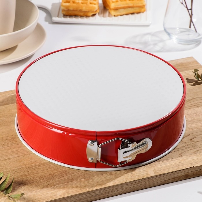 Набор форм для выпечки Доляна «Флёри. Круг», 3 предмета: d=18/23/26 см, съёмное дно, с керамическим покрытием, цвет МИКС Набор форм для выпечки Доляна «Флёри. Круг», 3 предмета: d=18/23/26 см, съёмное дно, с керамическим покрытием, цвет МИКС