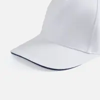 Бейсболка Long Beach, белая с темно-синим