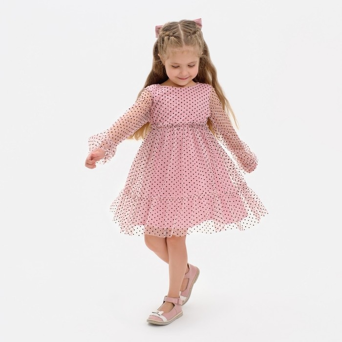 Платье сетка KAFTAN, р. 36 (134-140 см), розовый