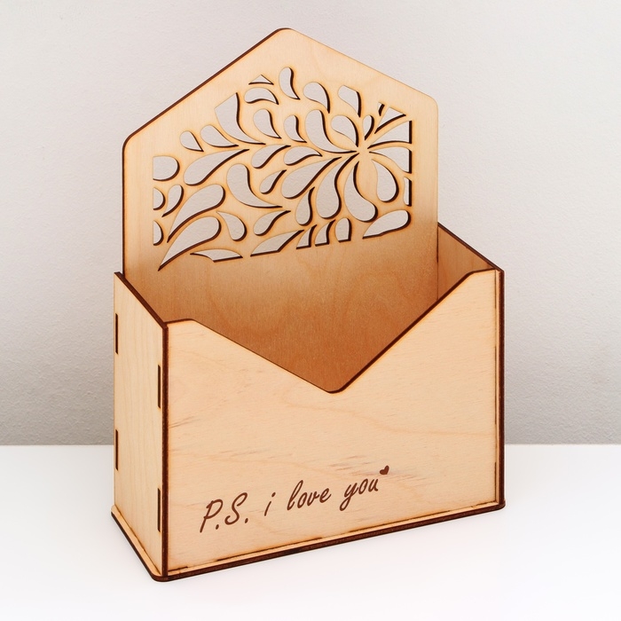 Кашпо деревянное Кашпо деревянное " I love you " 18 х 24 х 7 см