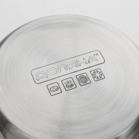 Кастрюля с крышкой из нержавеющей стали Доляна &laquo;Классика&raquo;, 2,2 л, d=19 см, капсульное дно