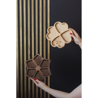 Менажница авторская Adelica «Сердце», 22×22×2,5 см, цельный массив кедра, цвет молочный Менажница авторская Adelica «Сердце», 22×22×2,5 см, цельный массив кедра, цвет молочный