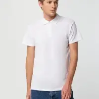 Рубашка поло мужская Summer 170 белая, размер M