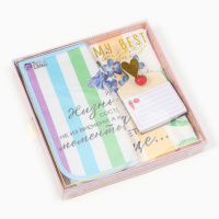 Набор подарочный &laquo;Жизнь прекрасна&raquo; полотенце 40х73 см, прихватка 19х19 см, магнит 11х7 см