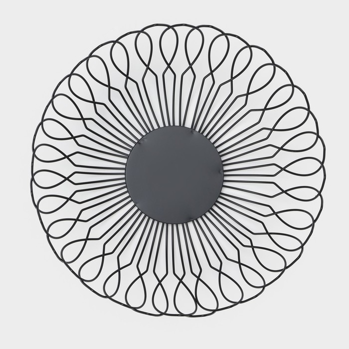 Фруктовница Доляна «Маргаритка», 27×27×9 см, цвет чёрный Фруктовница Доляна «Маргаритка», 27×27×9 см, цвет чёрный