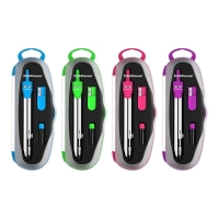 Готовальня ErichKrause S-Cool, 3 предмета, максимальный радиус 21 см, в футляре, европодвес, микс Готовальня ErichKrause S-Cool, 3 предмета, максимальный радиус 21 см, в футляре, европодвес, микс