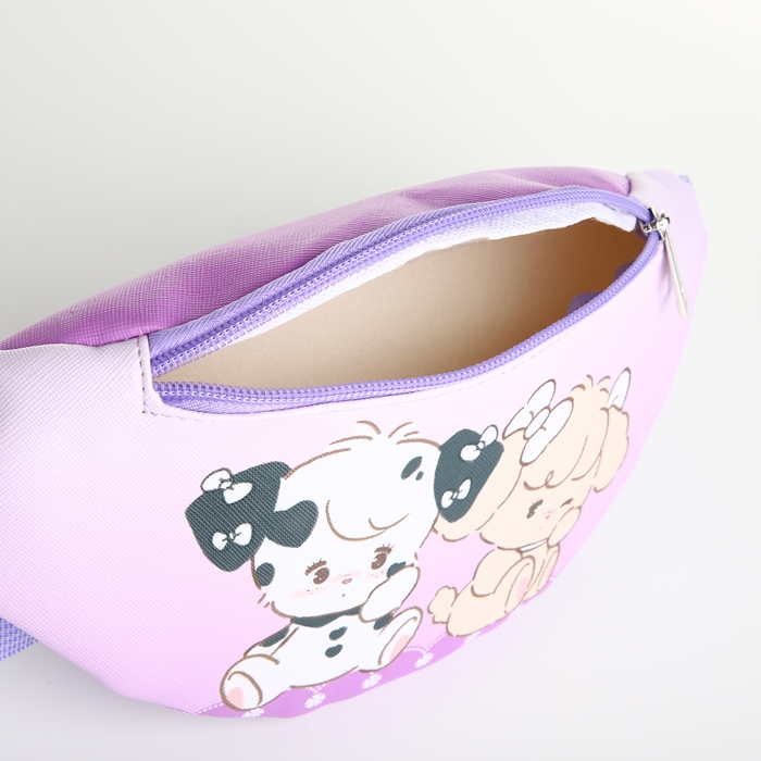 Сумка поясная детская на молнии, цвет сиреневый Сумка поясная детская на молнии, цвет сиреневый