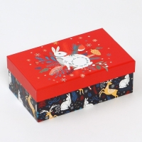 Набор коробок подарочных 15 в 1 &laquo;Европейский&raquo;, 12 х 7 х 4 см - 46,6 х 35,2 х 17.5 см, Новый год