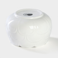 Сахарница фарфоровая с ложкой на бамбуковой подставке BellaTenero, 350 мл, цвет белый