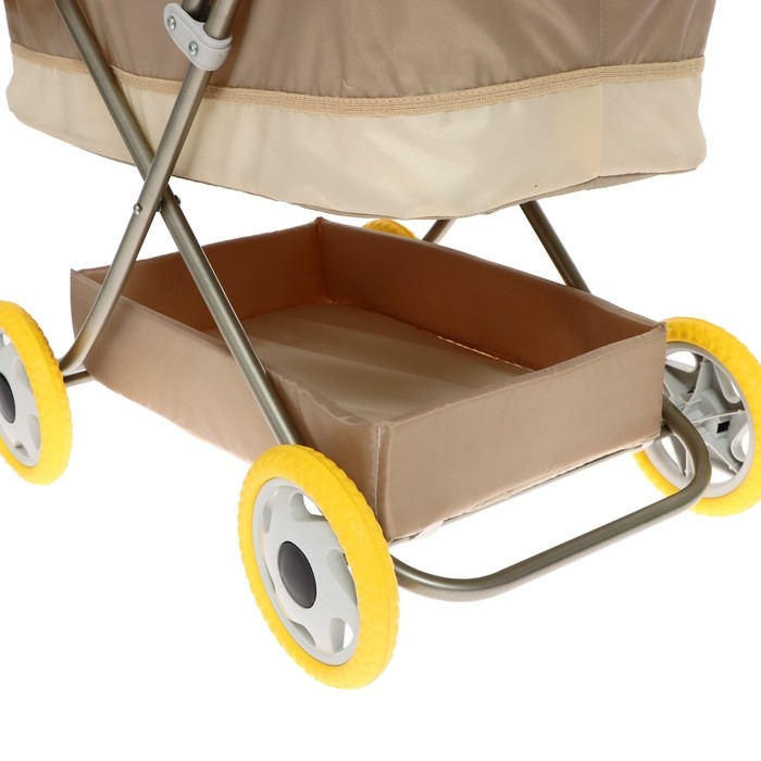Коляска кукольная №13, цвет бежевый Коляска кукольная №13, цвет бежевый