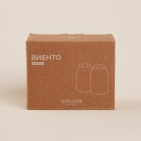 Набор для специй керамический SL Home &laquo;Виенто&raquo;, 2 предмета: солонка 80 мл, перечница 80 мл, цвет бежевый