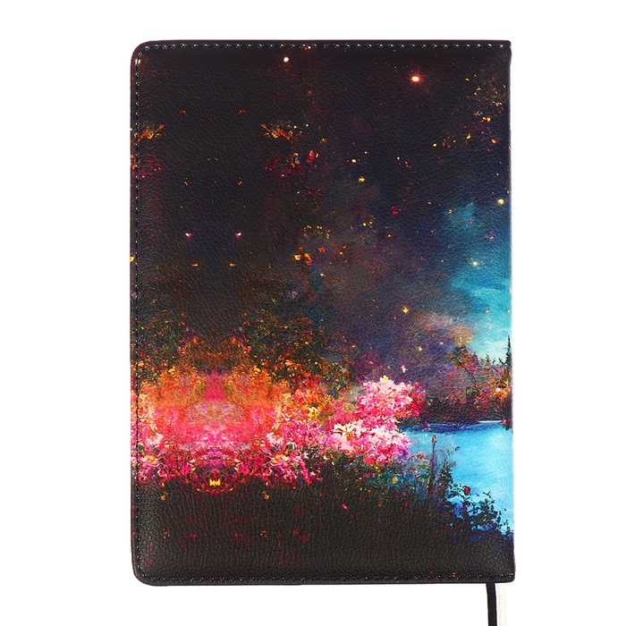 Ежедневник недатированный A5 136 листов, кожзам deVENTE. Nature, твердая обложка с поролоном, перфорация, ляссе, блок 70, синий