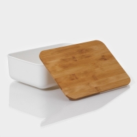 Контейнер для хранения с крышкой LaDо́m &laquo;Натурэль&raquo;, 25,5&times;17,5&times;8,5 см, цвет белый