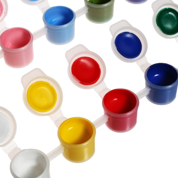 Краска акриловая, набор 12 цветов х 3 мл, Calligrata, морозостойкие, в пакете Краска акриловая, набор 12 цветов х 3 мл, Calligrata, морозостойкие, в пакете