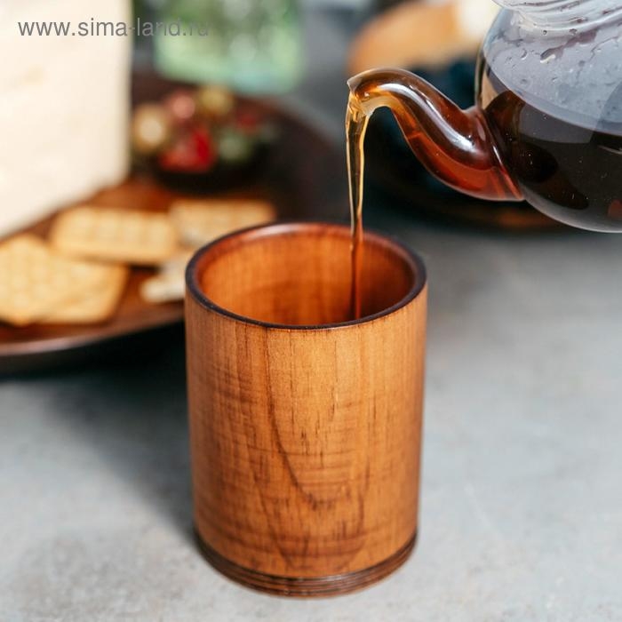 Стакан из натурального кедра Mаgistrо, 450 мл, 10&times;8 см, цвет коричневый