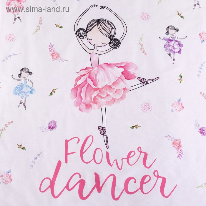 Постельное бельё &laquo;Этель&raquo; 1.5 сп Flower dancer 143х215 см, 150х214 см, 50х70 см -1 шт,100% хлопок, бязь