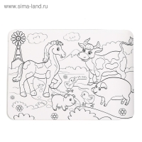 Пазл в рамке &laquo;На ферме&raquo;, 34 детали + раскраска
