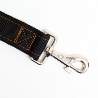 Поводок двухслойный с усиленным карабином, 2 м х 4 см, чёрный Поводок двухслойный с усиленным карабином, 2 м х 4 см, чёрный