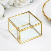 Шкатулка для колец "Прямоугольник", 8х8х5 см, стекло