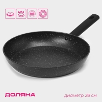 Сковорода Доляна «Первый дом», d=28 см, антипригарное покрытие, индукция, цвет чёрный Сковорода Доляна «Первый дом», d=28 см, антипригарное покрытие, индукция, цвет чёрный