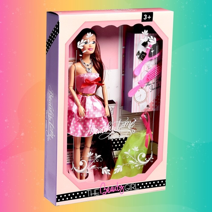 Кукла-модель шарнирная &laquo;Лейла&raquo; с набором платьев и аксессуарами, МИКС