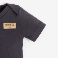 Боди детское MINAKU, цвет графитовый, рост 62-68 см Боди детское MINAKU, цвет графитовый, рост 62-68 см